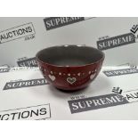 72 X BRAND NEW RED HEART DESIGN BOWLS R16-12