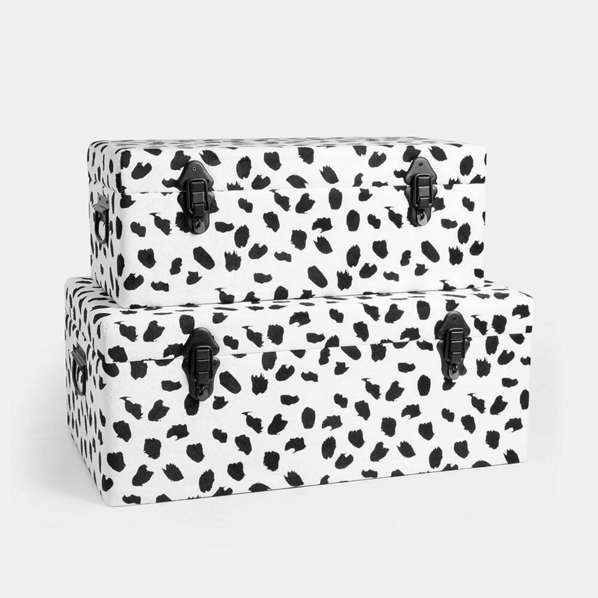 BRAND NEW SET OF 2 DALMATION STORAGE TRUNKS R5-3