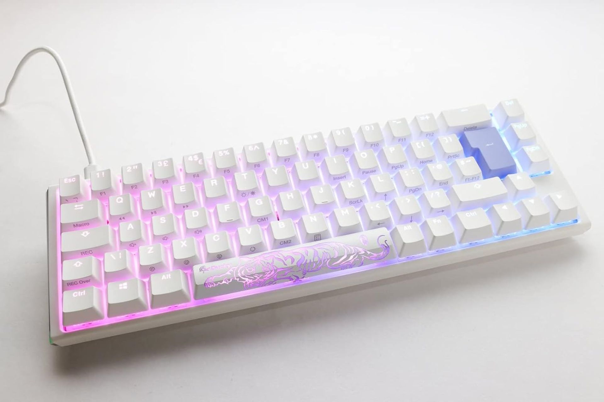 DUCKY ONE 3 Pure White SF RGB Wired Cherry MX Red Mechanical Keyboard. RRP £135. QUACK Mechanics - Image 2 of 5