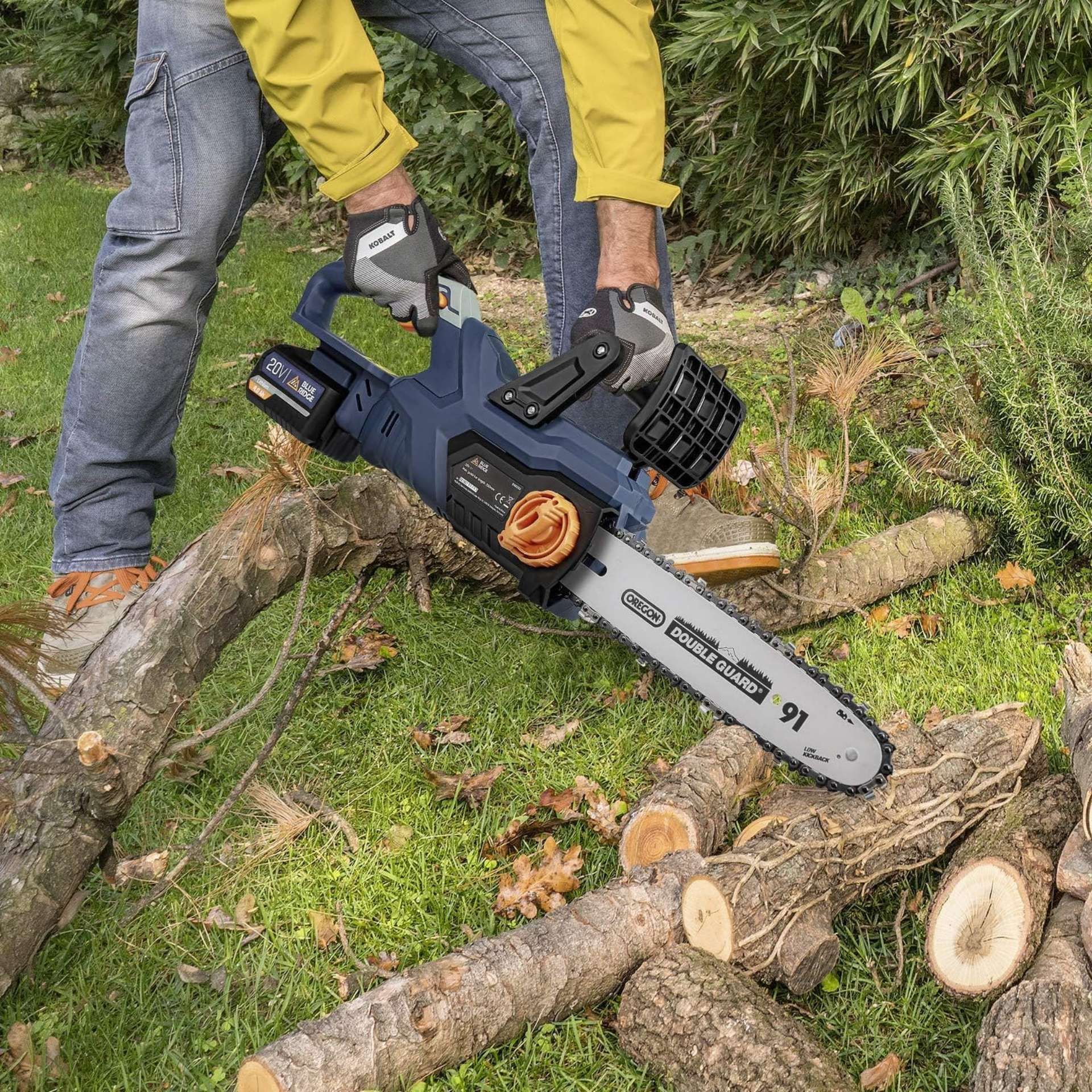 TRADE LOT 5 X NEW & BOXED BLUE RIDGE 25CM 18V Chainsaw with 4.0 Ah Li-ion Battery. RRP £119 EACH. - Image 4 of 4