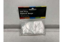 120 X NEW PACKAGED SIMPLE SOLUTIONS PACKS OF 100 ZIPLOCK BAGS. SIZE 5X5CM. STURDY DESIGN. (
