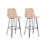 Cassita Set of 2 Rattan Bar Chairs Natural 64/12. - ER24. RRP £399.99. , Upgrade the looks of your