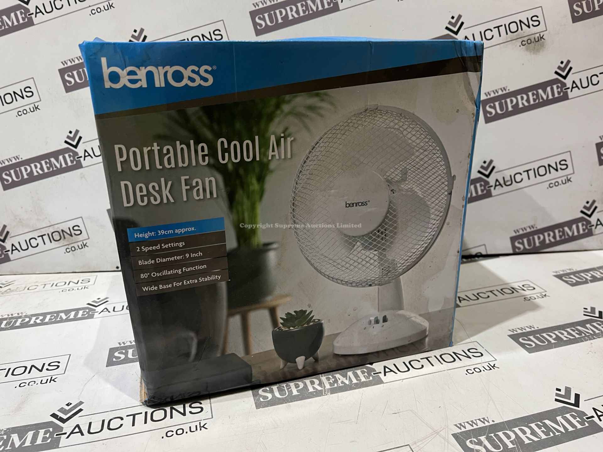 4 X BENROSS PORTABLE COOL AIR DESK FANS R9-1