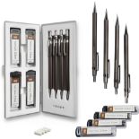 20 X BRAND NEW PROFESSIONAL MECHANICAL PENCIL SETS INCLUDING VARIOUS SIZES, REPLACEMENT LEAD AND