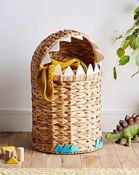 TRADE LOT 10 X BRAND NEW LUXURY WICKER WEAVE Dinosaur Storage Hamper RRP £99 EACH DB