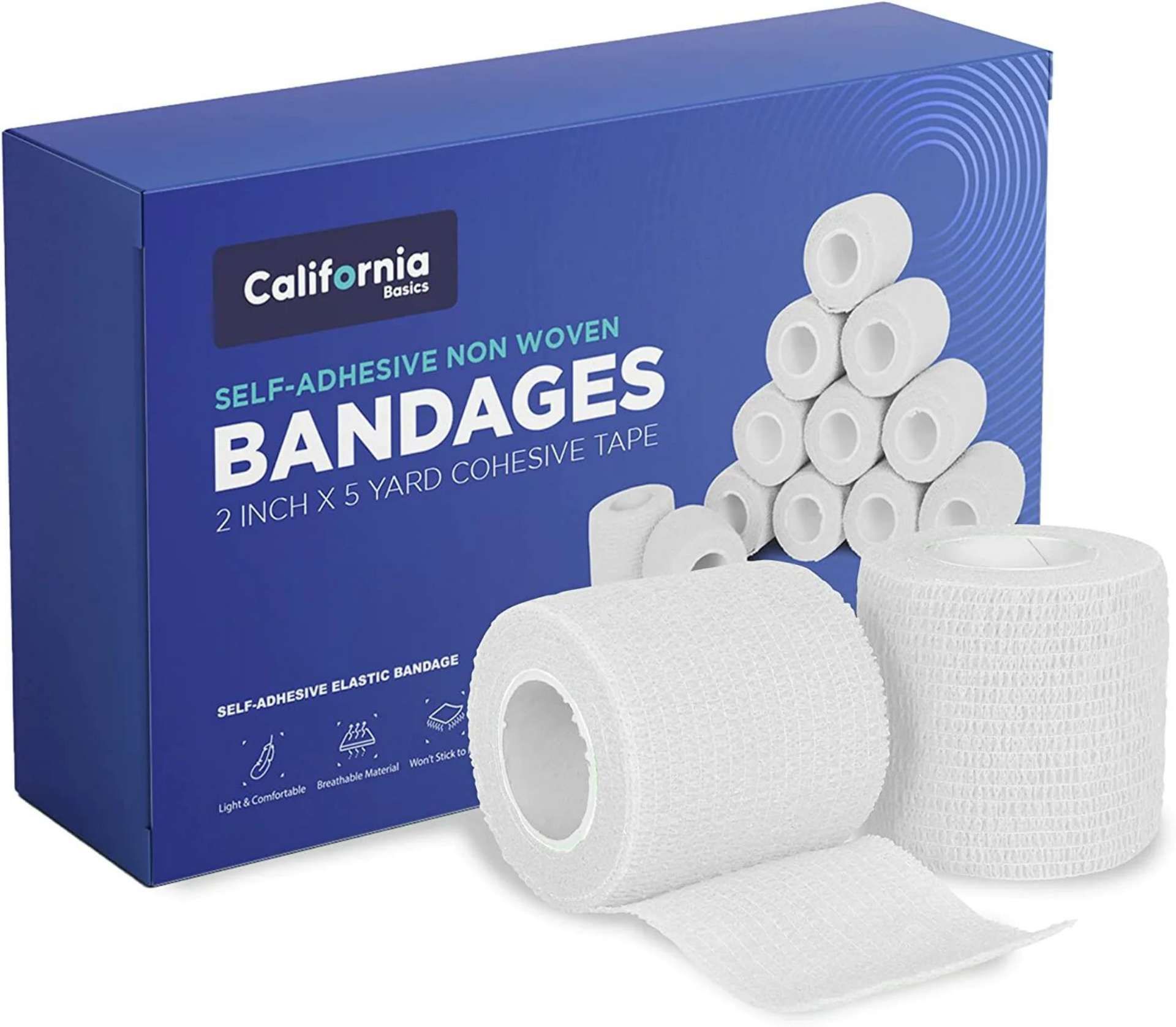 27 X BRAND NEW PACKS OF 24 CALIFORNIA GAUZE ROLL STRETCH BANNDAGES 2 INCH X 4 YARDS R10-12