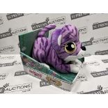 10 X NEW & PACKAGED Animagic Plush Soft Cuddly Purple Tiger with Roaring and Giggles. (ROW10.6&14.