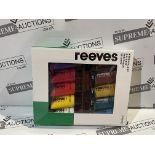 10 X BRAND NEW SETS OF 10 REEVES 75ML ACRYLIC PAINT RRP £55 EACH R15-10