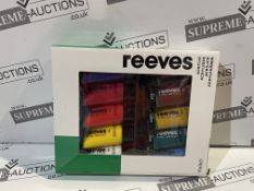 10 X BRAND NEW SETS OF 10 REEVES 75ML ACRYLIC PAINT RRP £55 EACH R15-10