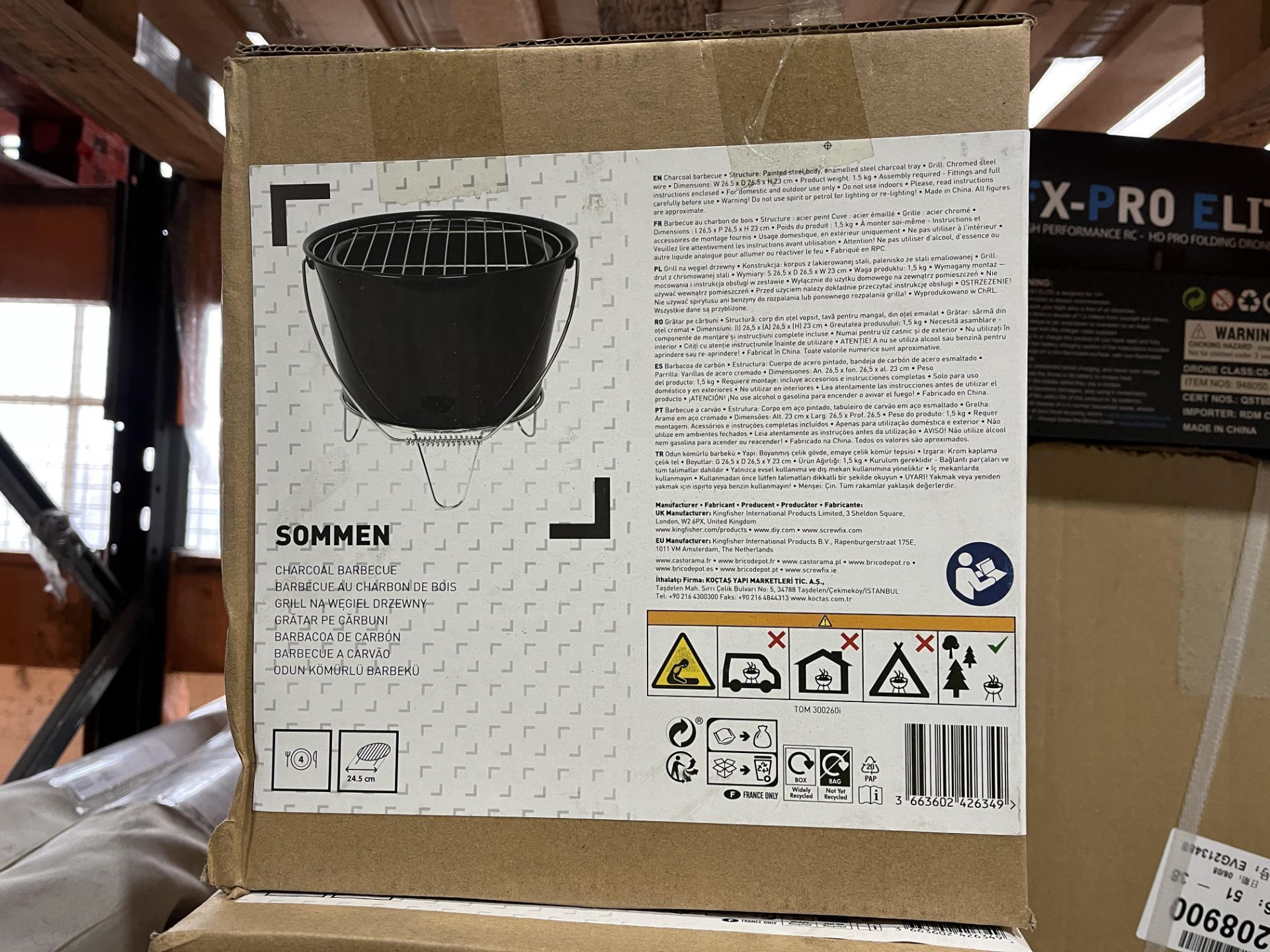 4 X BRAND NEW SOMMEN CHARCOAL BBQ R16-4