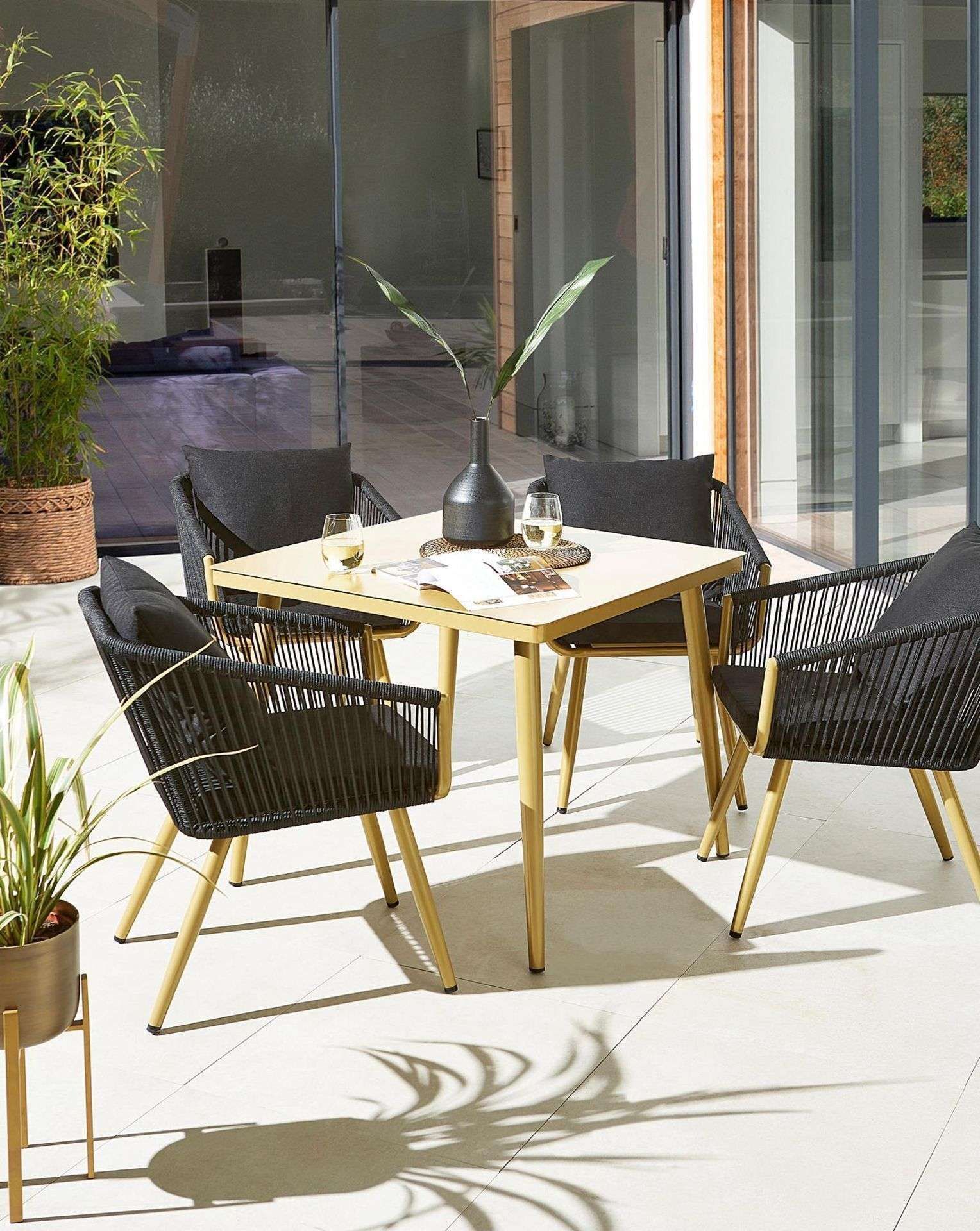 New & Packaged Joanna Hope Naya 4 Seater Dining Set. RRP £719. This Exclusive Joanna Hope Naya 4