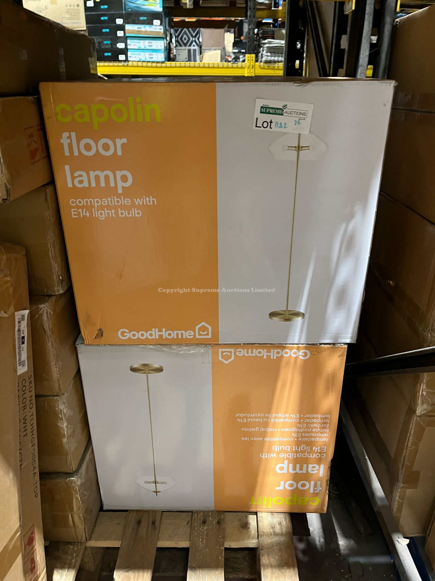 2 X BRAND NEW CAPOLIN FLOOR LAMPS R4-5