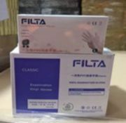 700 X BRAND NEW PACKS OF 100 FILTA LARGE VINYL CLEAR GLOVES (powder free) EXP MARCH 2025