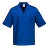 9x BRAND NEW SEALED PORTWEST SHORT SLEEVE BAKER SHIRTS - ROYAL BLUE. (S1-16)