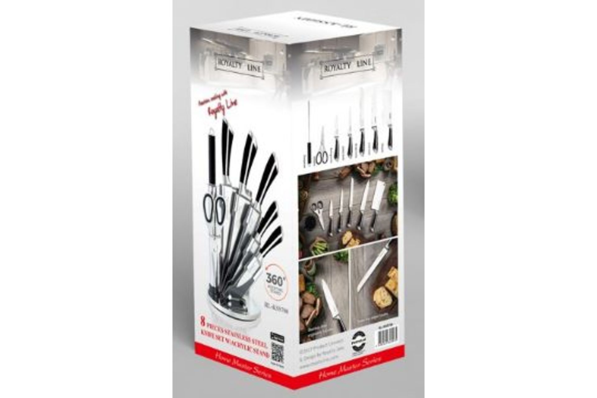 New & Boxed Royalty Line Luxury 8 Piece Stainless Steel KNIFE SET (KSS700) Stainless Steel Material - Image 2 of 2