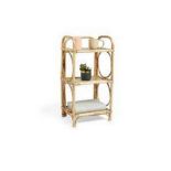 BRAND NEW EVELYN RATTAN SIDE TABLE BW