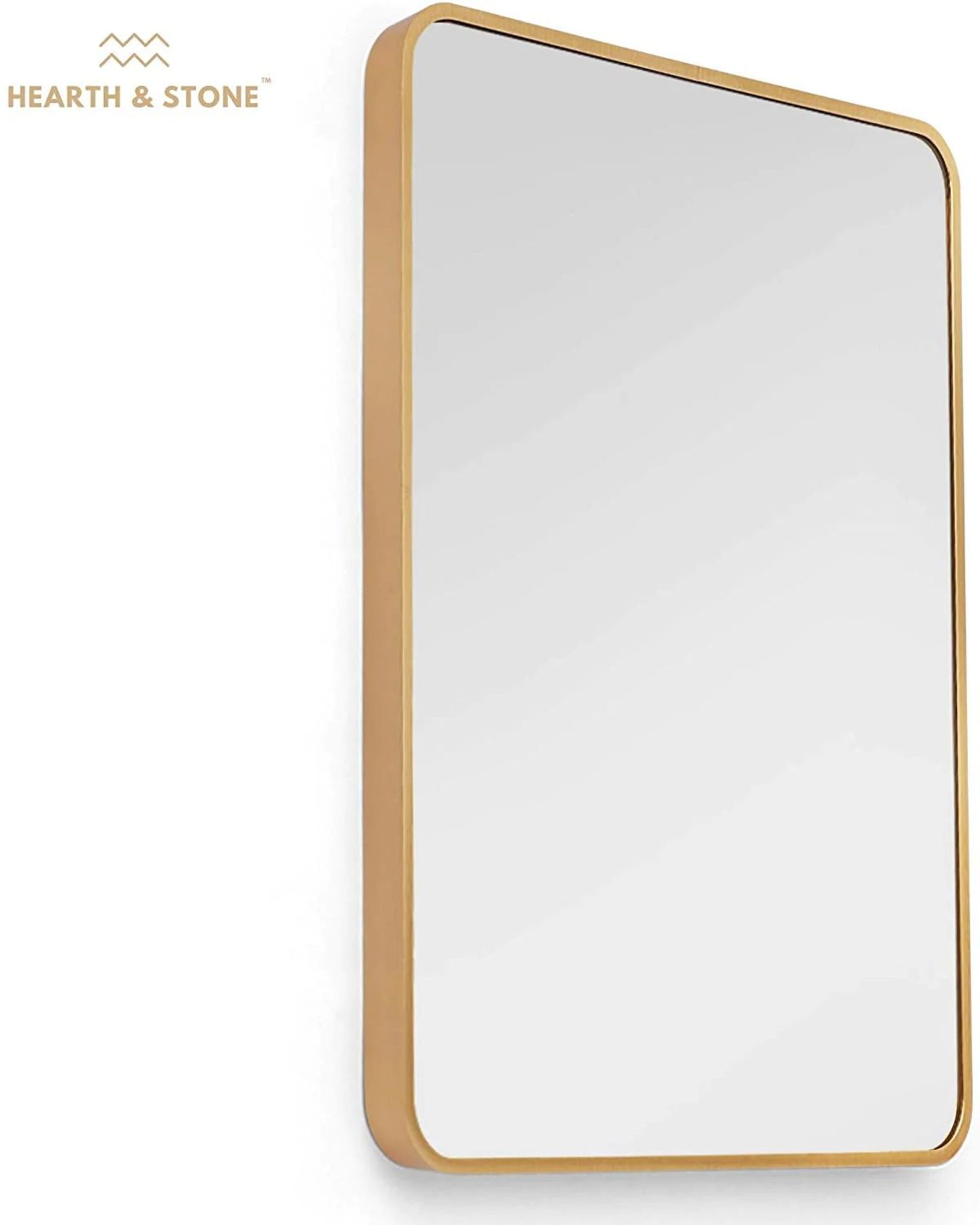 BRAND NEW HEARTH AND STONE LUXURY GOLD FRAMED MIRROR RRP £199 R18.10/3.7 - Image 2 of 2