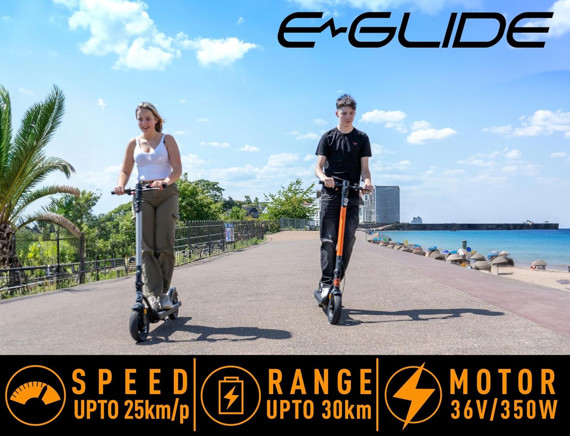 Brand New E-Glide V2 Electric Scooter Orange and Black RRP £599, Introducing a sleek and efficient - Image 3 of 6