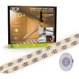 100 x Brand New TCP LED Plus Strip Light PIR 3000K Battery 1 Metre, Warm White With Motion Sensor (