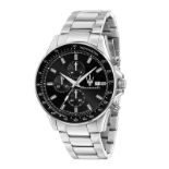 Brand NewMaserati Sfida Men's Chronograph Stainless Steel Bracelet Watch - One Size. Includes Blue