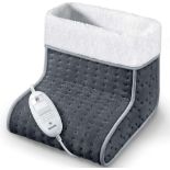 Beurer FW20UK Cosy Foot Warmer - Grey (60/29), Electric foot warmer for cold feet, 3 temperature