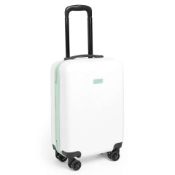 2 X BRAND NEW CROC WHITE AND MINT CABIN CARRY ON SUITCASES (4000205) R16.7