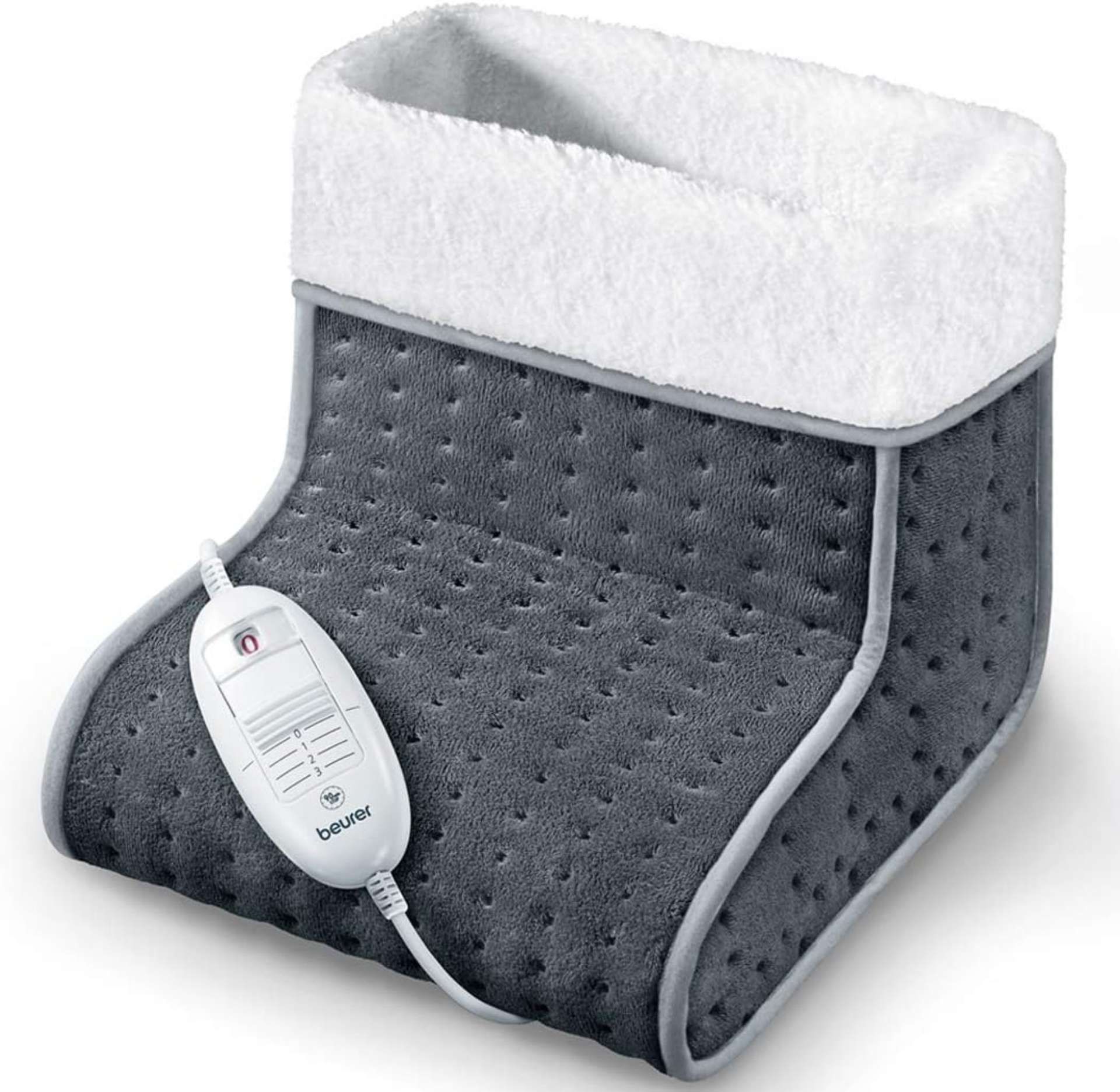 Beurer FW20UK Cosy Foot Warmer - Grey (59/12), Electric foot warmer for cold feet, 3 temperature
