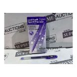 TRADE LOT 180 X BRAND NEW PACKS OF 12 UNIBALL SPARKLING GEL INK ROLLER BALL PENS R9-2