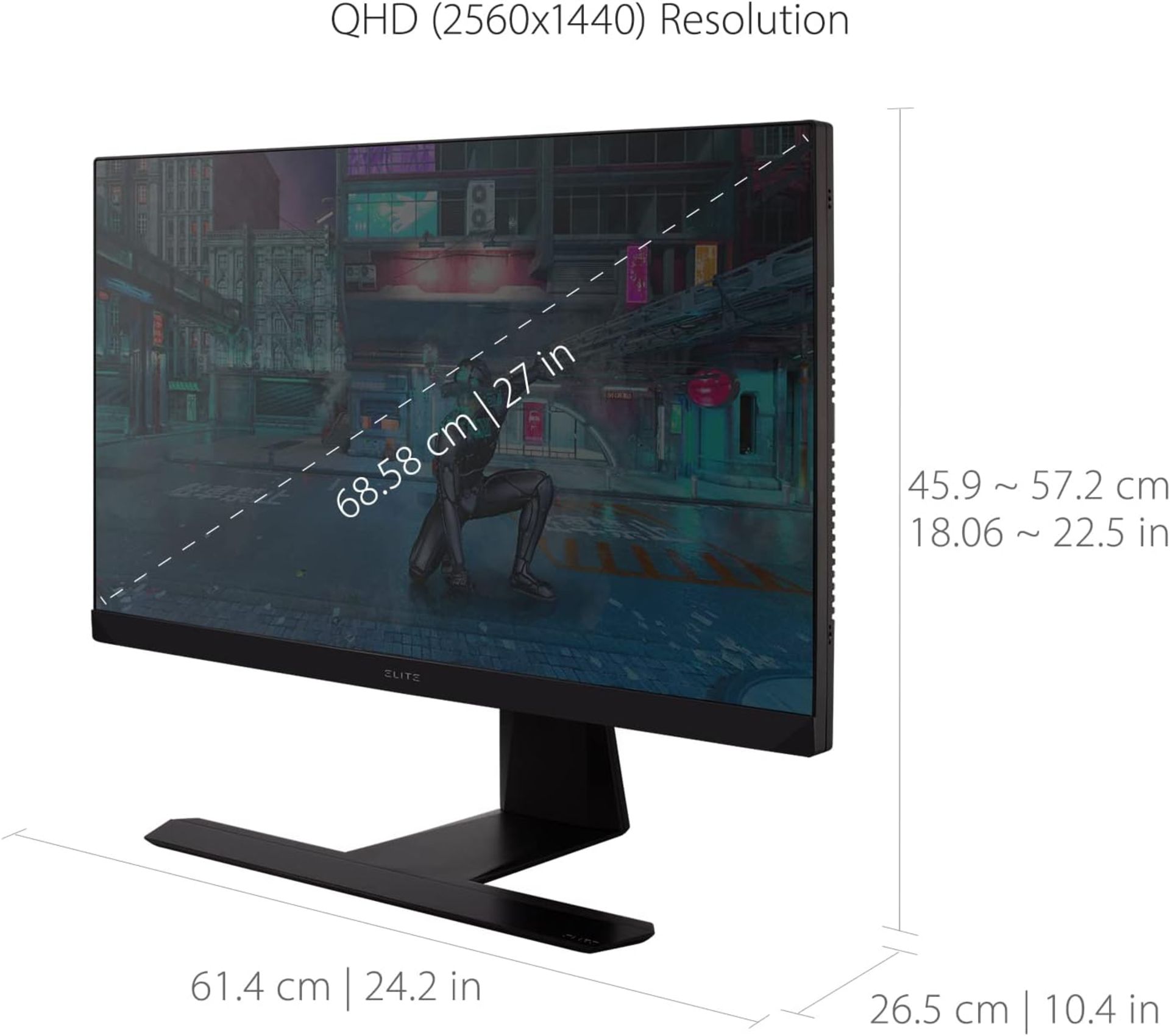 VIEWSONIC Elite XG271QG 27-inch 1440p IPS Gaming Monitor with 240Hz. RRP £719. (PCK5). Dominate - Bild 2 aus 2