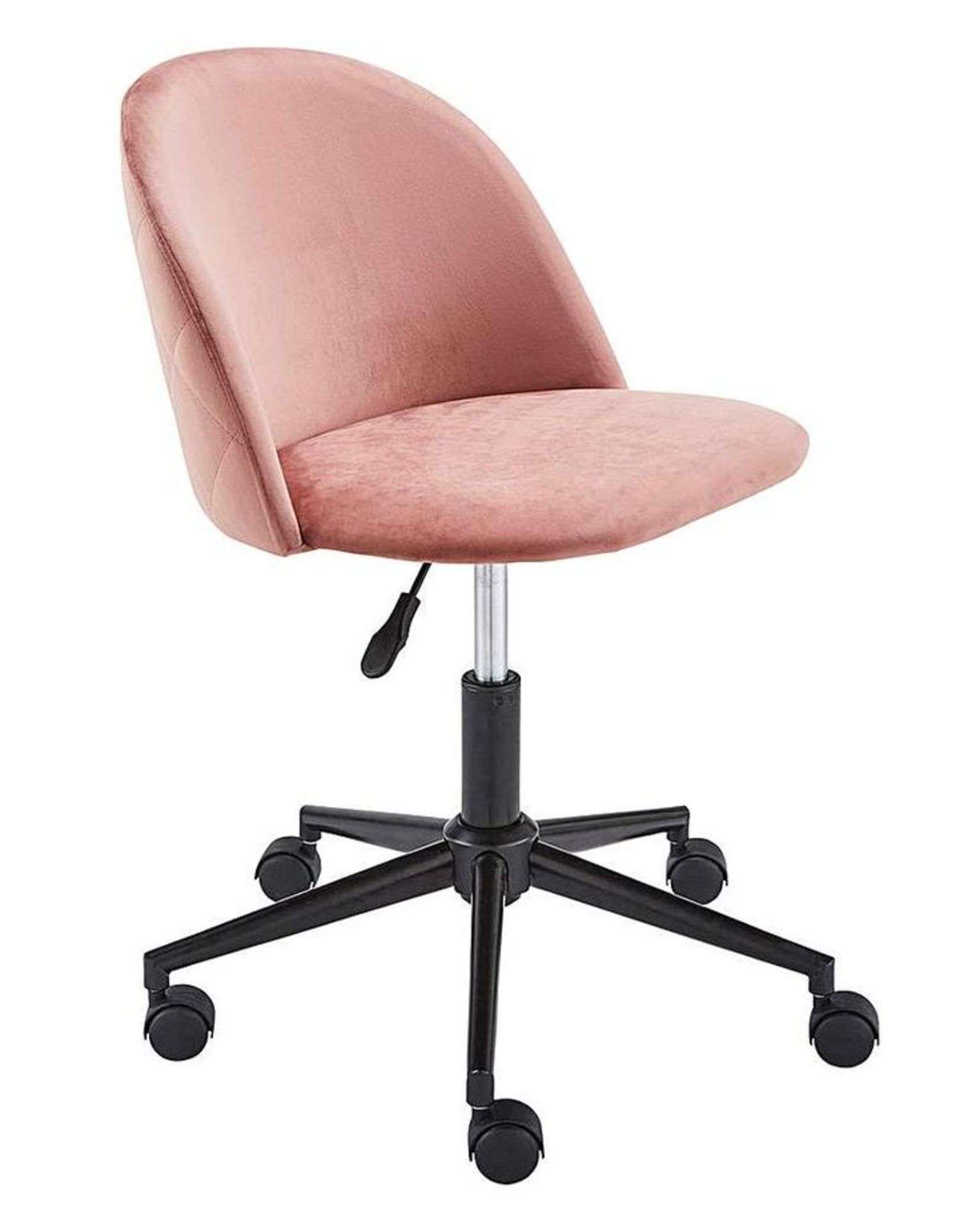 BRAND NEW LUXURY KLARA BLUSH OFFICE CHAIR RRP £199 R10-11