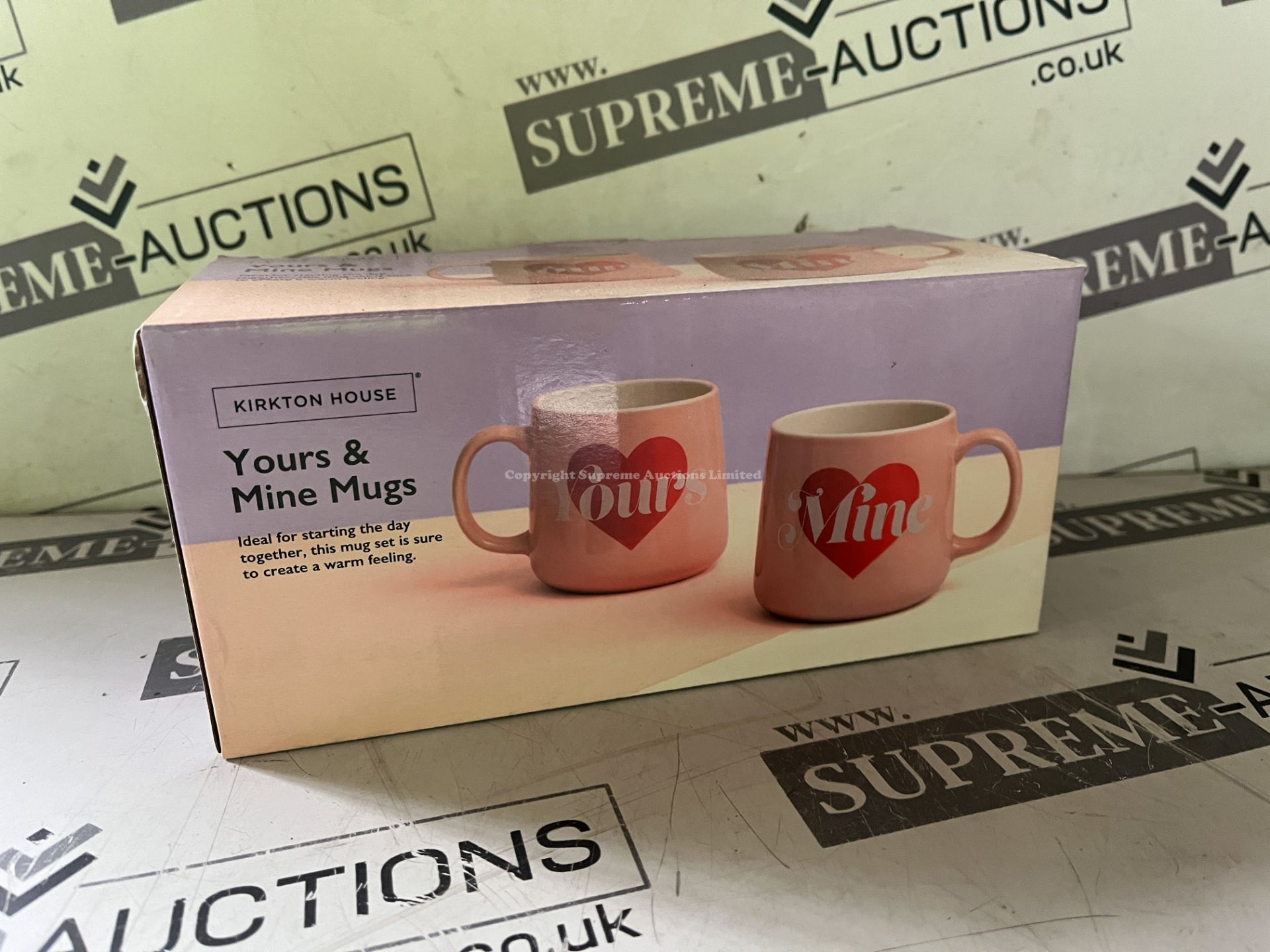 18 X BRAND NEW SETS OF YOURS AND MINE MUGS APW