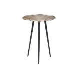 Pudur Metal Side Table Gold with Black 47/12. - ER24. RRP £169.99. Thanks to its unique shape, mixed