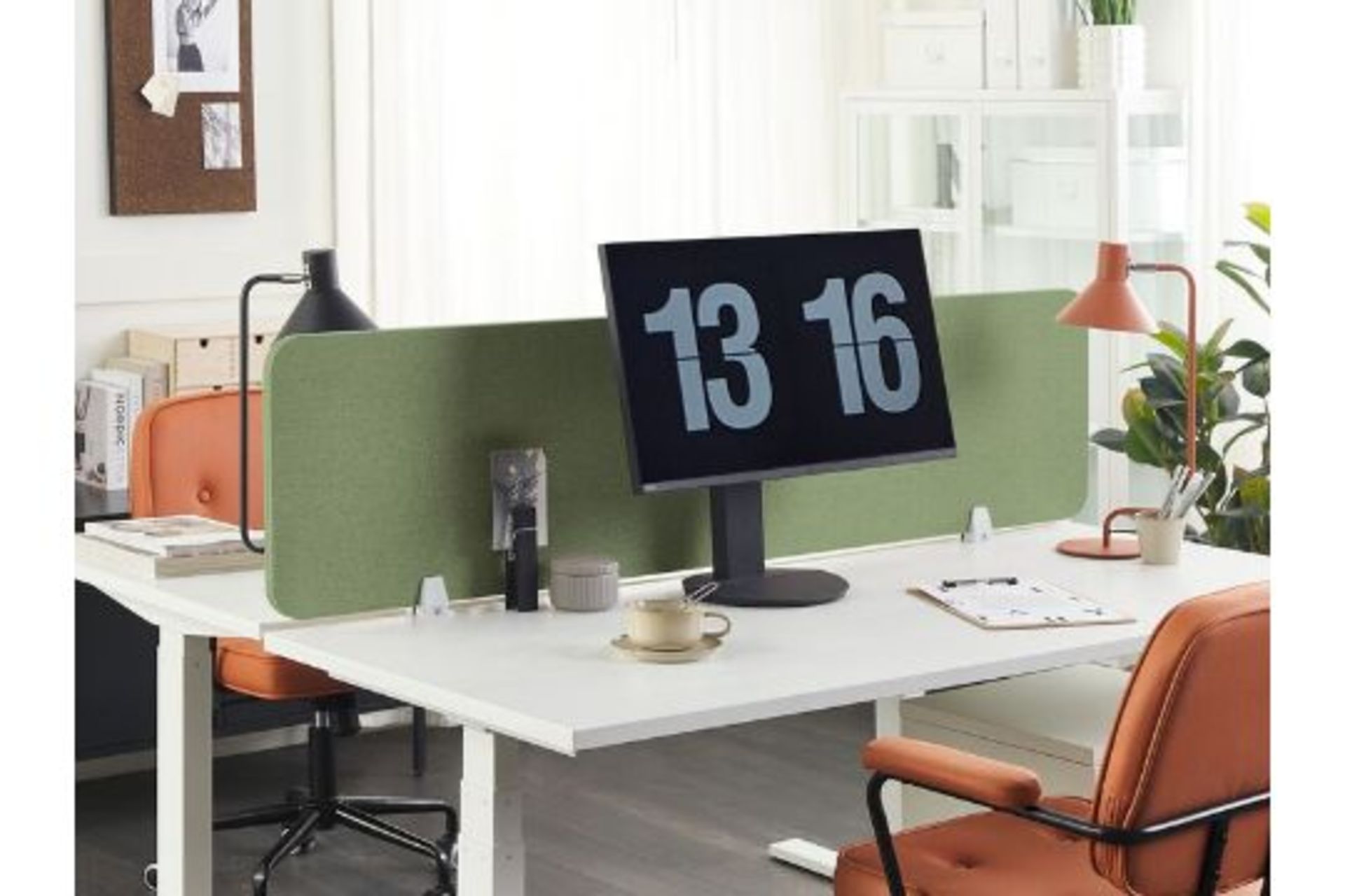 Wally Desk Screen 130 x 40 cm Green 16/12. - ER24. RRP £239.99. Want to set boundaries for your