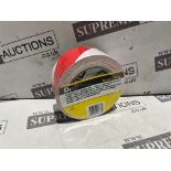 96x BRAND NEW DIALL 50MM X 33M RED & WHITE MARKING TAPE RRP £3.99 EACH (R7-8)
