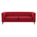 New & Packaged Slender Red 3 Seater Sofa. RRP £548. (CNT) People associate sofas with rest and