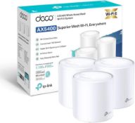 BRAND NEW FACTORY SEALED TP-Link Deco X60 AX5400 Whole Home Mesh Wi-Fi 6 System. RRP £279.99. Wi-