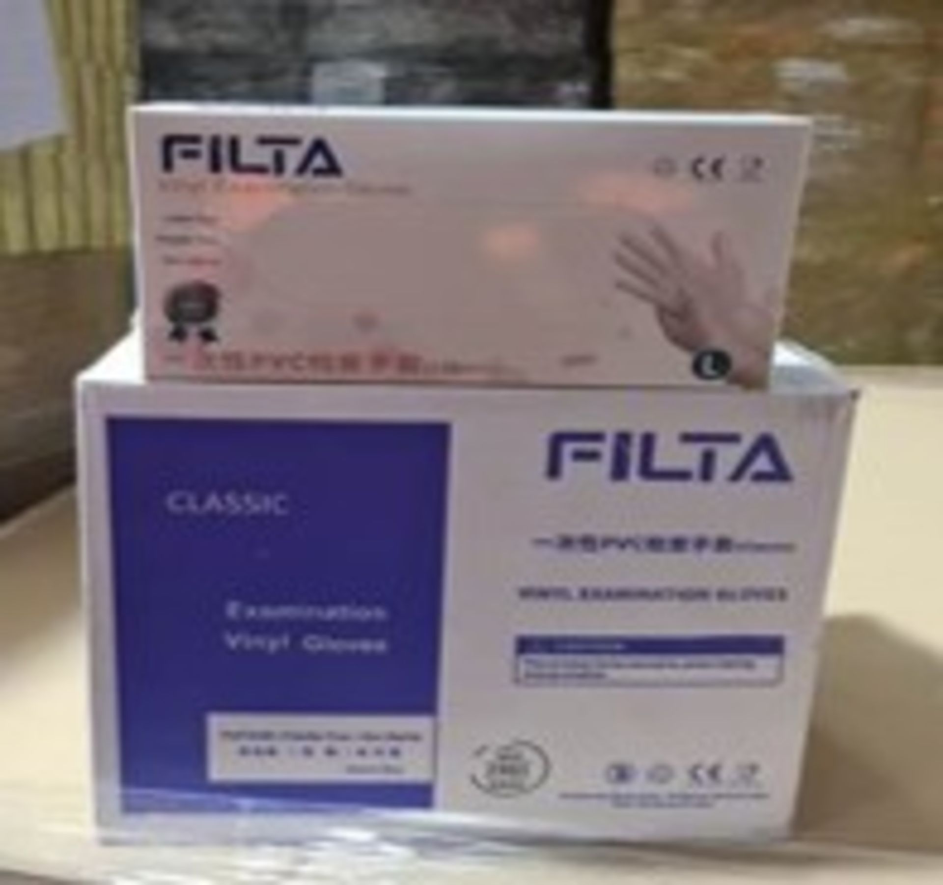 700 X BRAND NEW PACKS OF 100 FILTA MEDIUM VINYL CLEAR GLOVES (powder free) EXP MARCH 2025