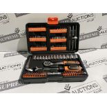 5x BRAND NEW 130 PIECE SOCKET & BIT TOOL SETS. RRP £27.99. (R5-7). Be prepared for the unexpected