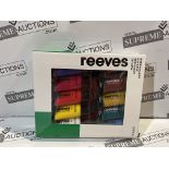 10 X BRAND NEW SETS OF 10 REEVES 75ML ACRYLIC PAINT RRP £55 EACH R15-10