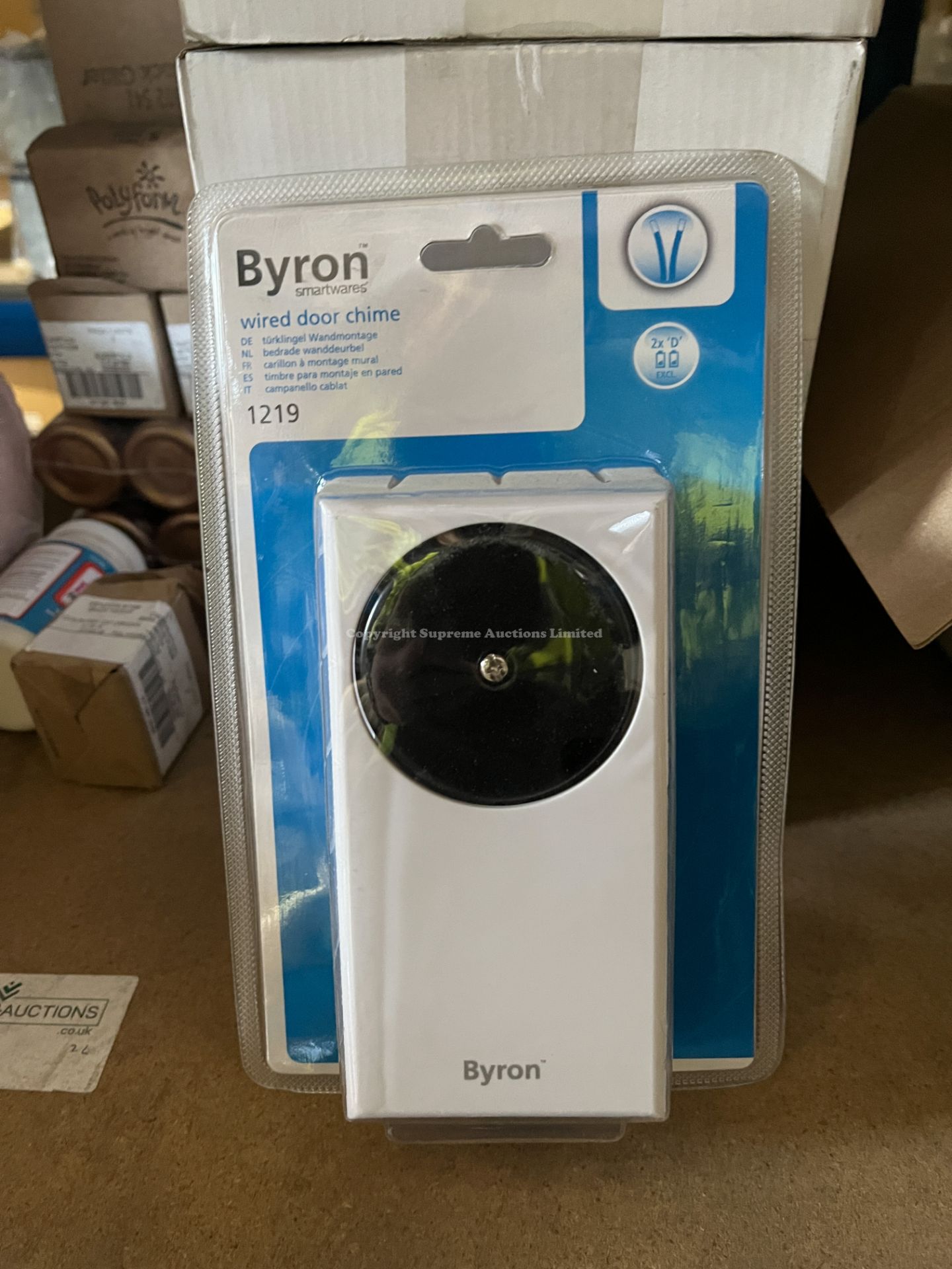 8 X BRAND NEW BYRON WIRED DOOR CHIMES S1-3