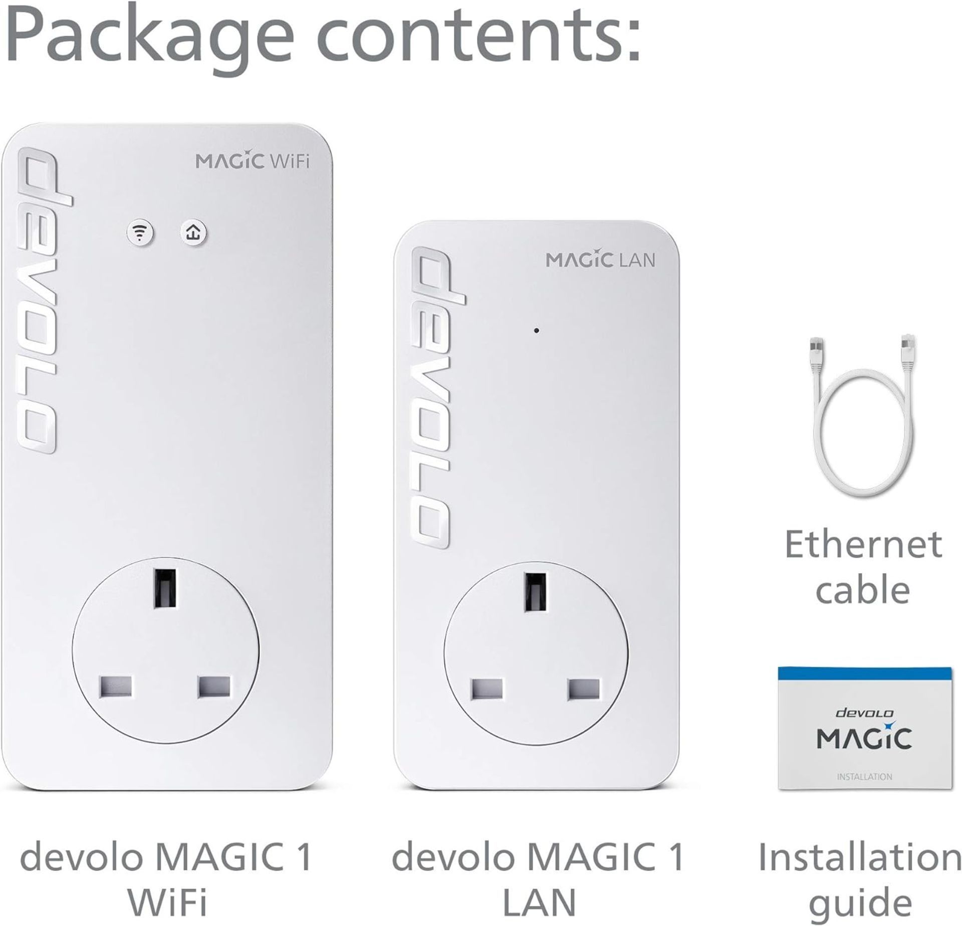 NEW & BOXED DEVOLO Magic 1 WiFi Powerline Adapter Kit - Triple Pack. RRP £241. Smart mesh - Bild 4 aus 6