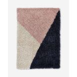 3 X BRAND NEW MILAN GEO SHAGGY RUG BLUSH 60 X 110CM (GG4669) R13A-7