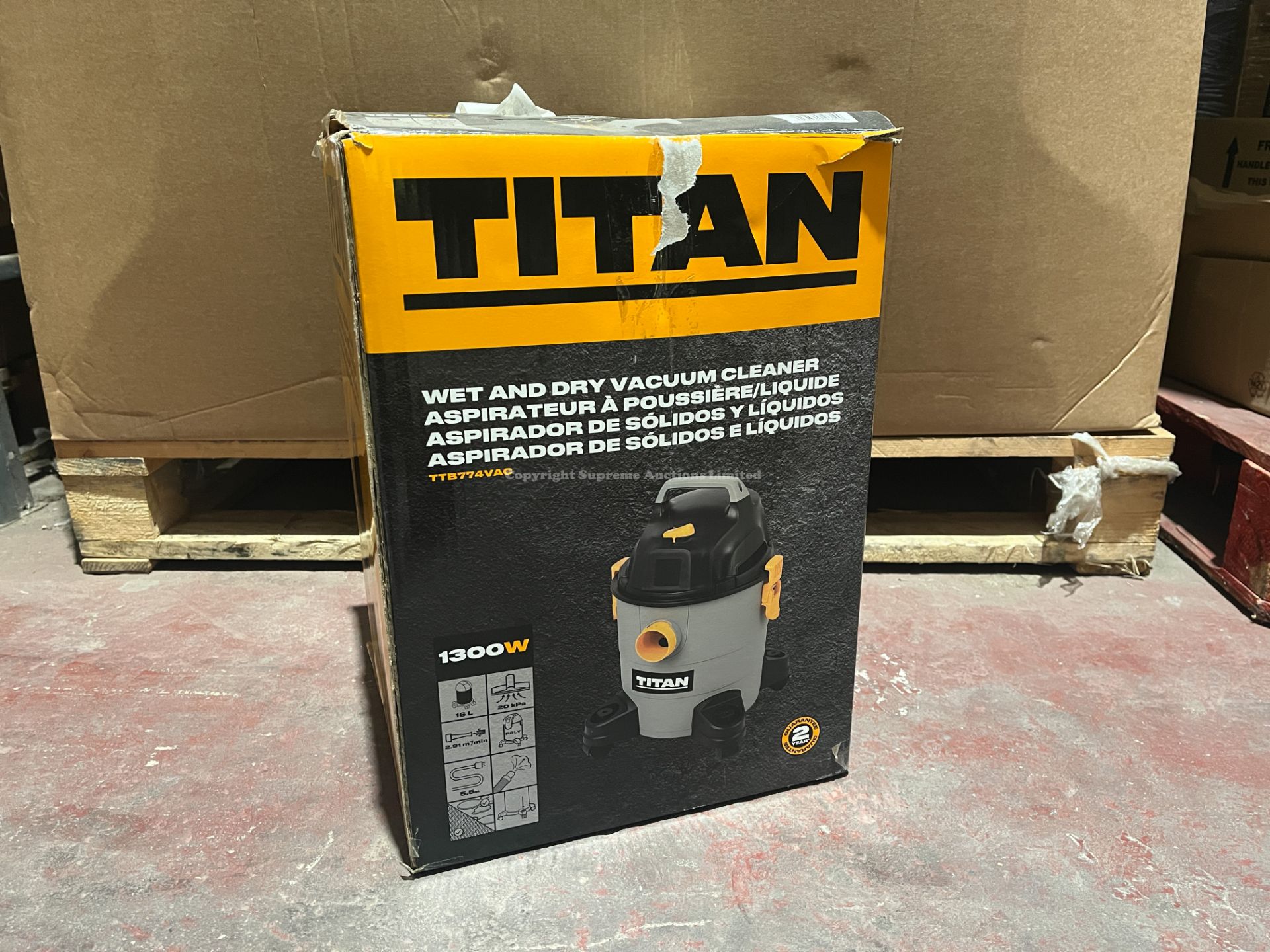 2 X TITAN WET AND DRY CANISTER VACUUMS R12-15