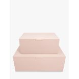 2 X BRAND NEW SETS OF 2 BLUSH STORAGE BOXES R12-11