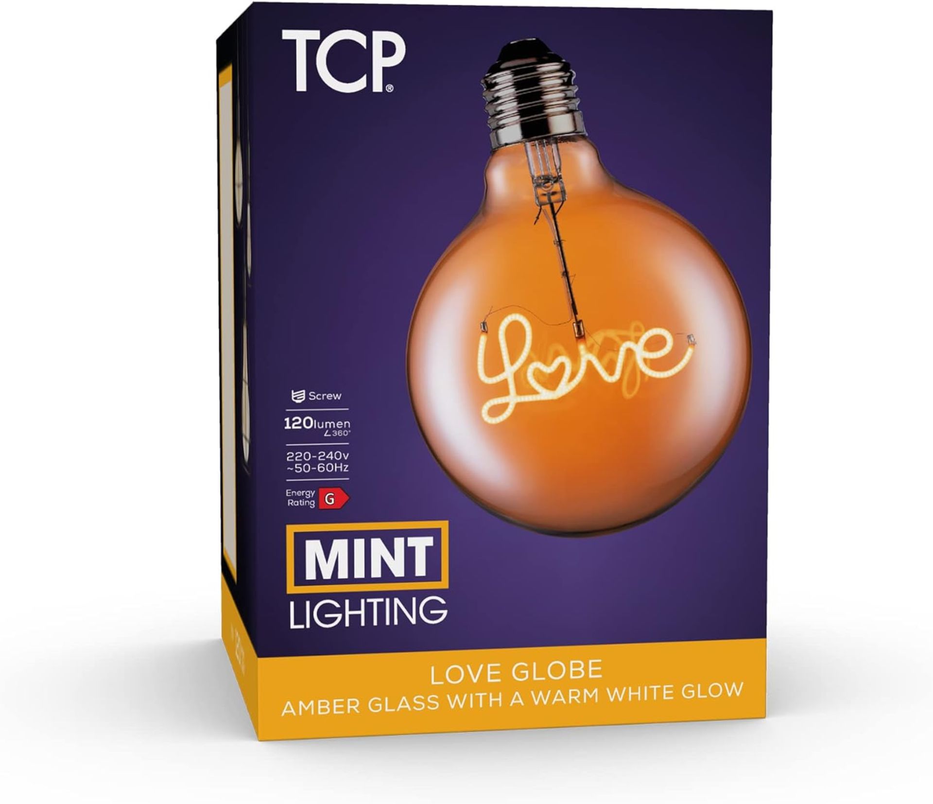 40 X BRAND NEW TCP LIGHTING DECORATIVE LOVE GLOBES LIGHTBULBS R11-14