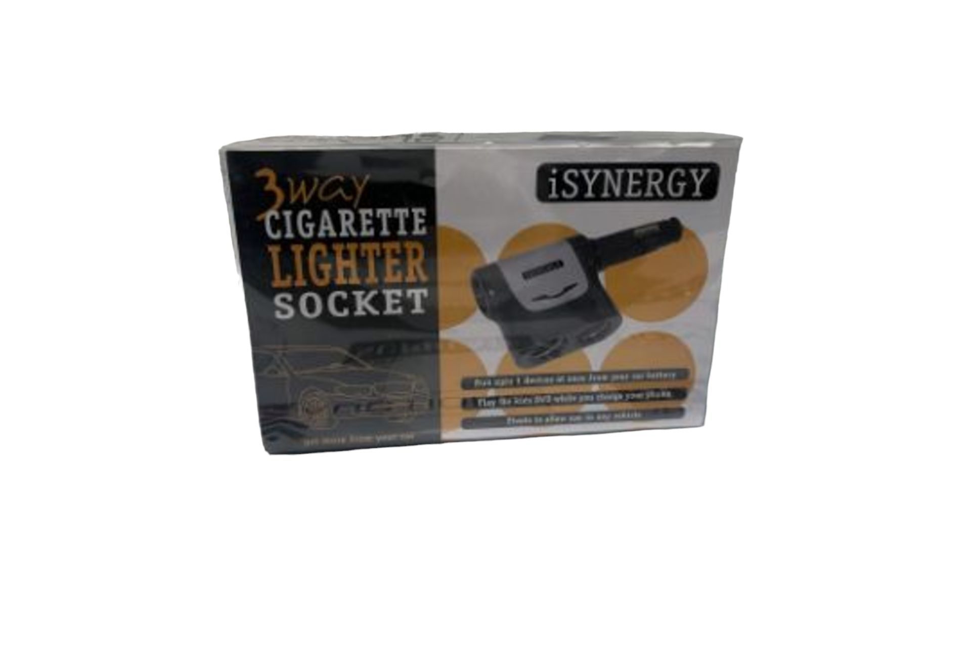 100 X BRAND NEW ISYNERGY 3 WAY CIGARETTE LIGHTER SOCKETS R13-8