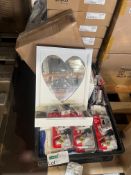 MIXED LOT INCLUDING DRY WIPES, HEART MIRROR, DOOR SECURITY BOLTS R15-2