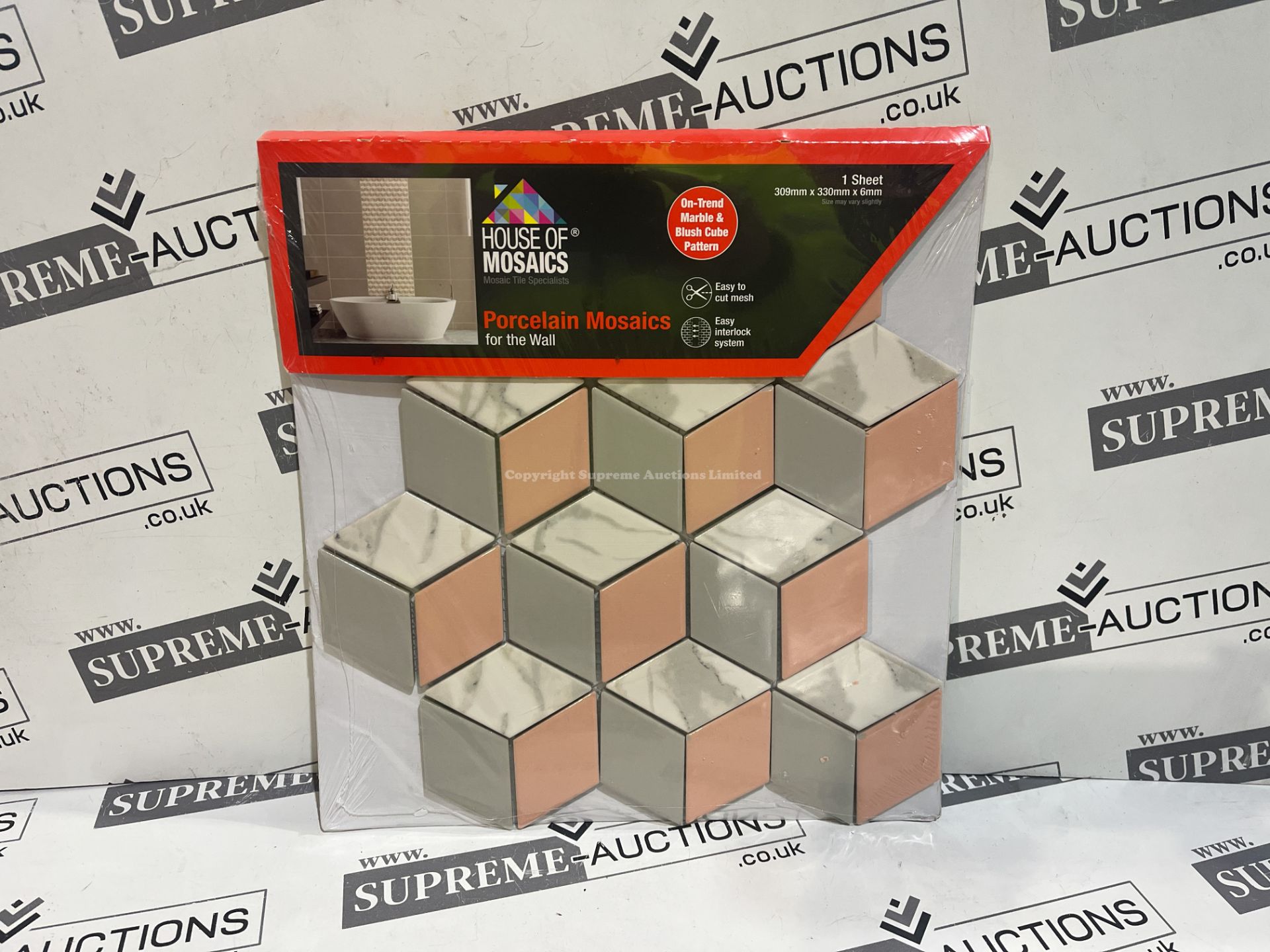 40 X BRAND NEW HOUSE OF MOSAIC MOSAIC TILE SHEETS 300 X 300MM R15-5