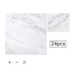 Livingandhome 24Pcs Waterproof Square Marble Stone Effect Self Adhesive Vinyl Floor Tiles, 5m² Pack.