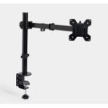 Single Monitor Stand for 13-27" Screens, Adjustable Mount with Clamp. -P1.